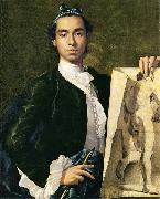 Detail of Self-portrait Holding an Academic Study. unknow artist